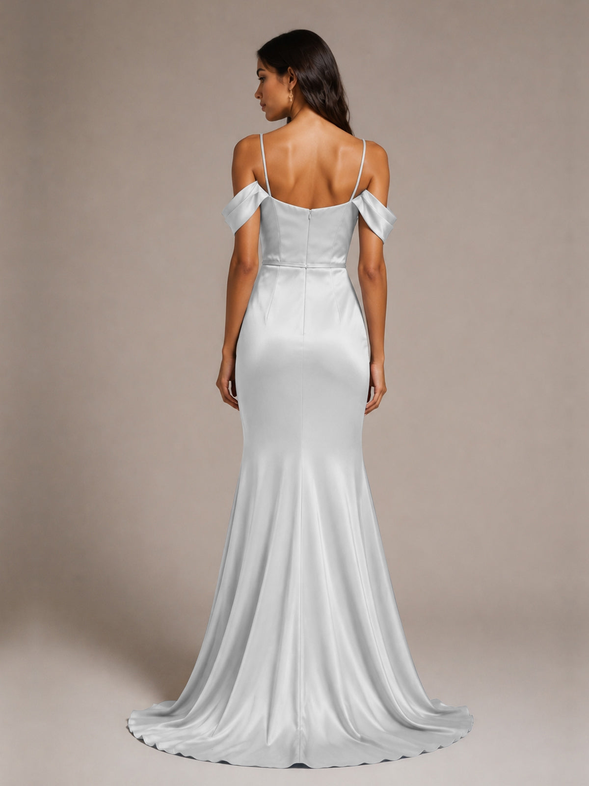 Mermaid Bridesmaid Dress with Tie Waist Sash
