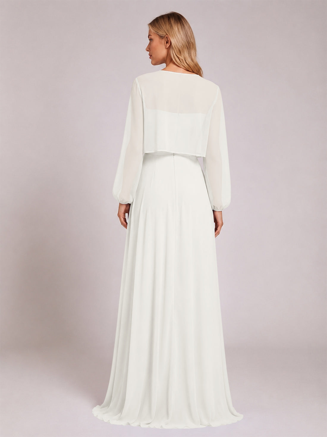 Two-Piece Square Neckline Bridesmaid Dress with Jacket