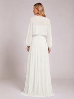 Two-Piece Square Neckline Bridesmaid Dress with Jacket