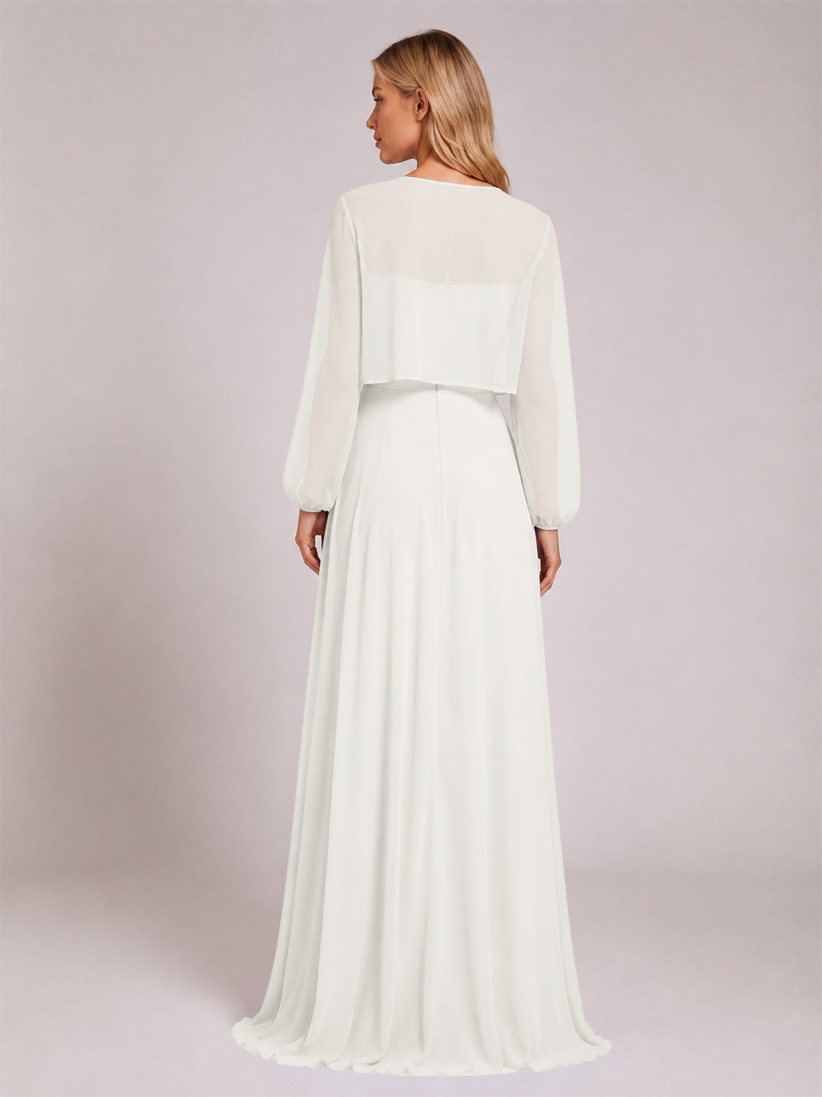 Two-Piece Square Neckline Bridesmaid Dress with Jacket