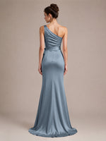 One-Shoulder Bridesmaid Dress with Sash