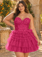 Sparkle Sweetheart Mini Gown Dress-Plus Size 