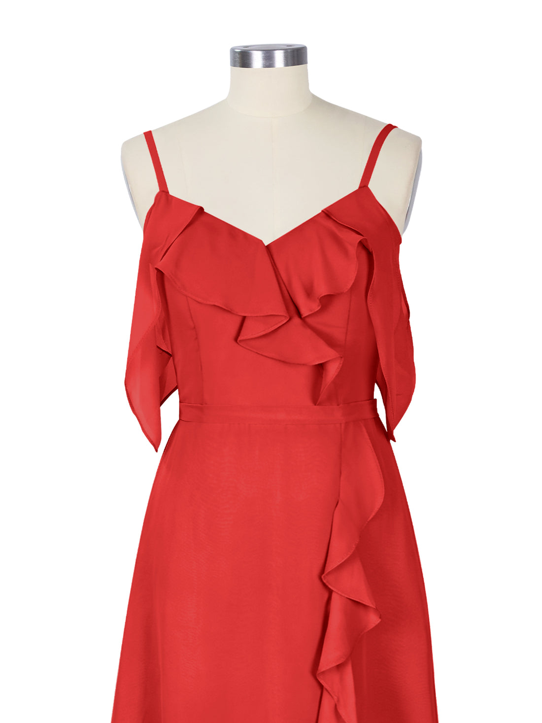 Flowy Spaghetti Bridesmaid Dress 