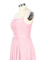 Spaghetti Asymmetrical Bridesmaid Dress 
