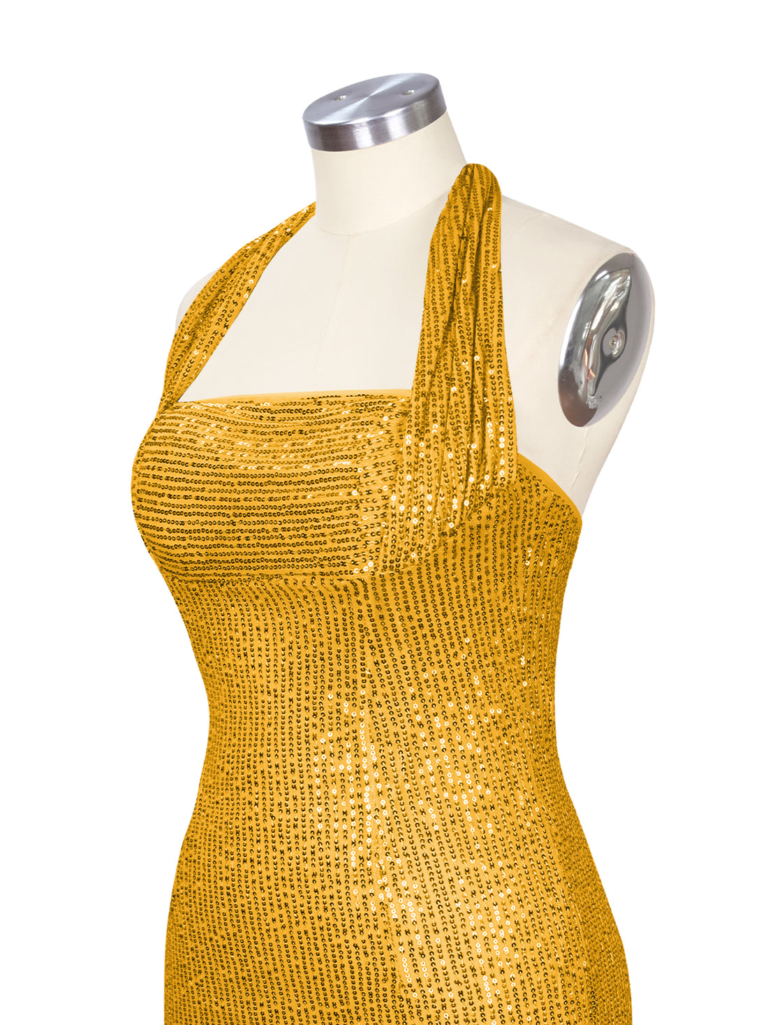 Halter Sequin Sheath Mini Dress 