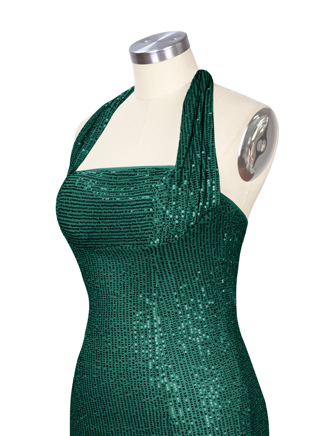 Halter Sequin Sheath Mini Dress 