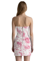 Sheath Floral Pattern Mini Dress 