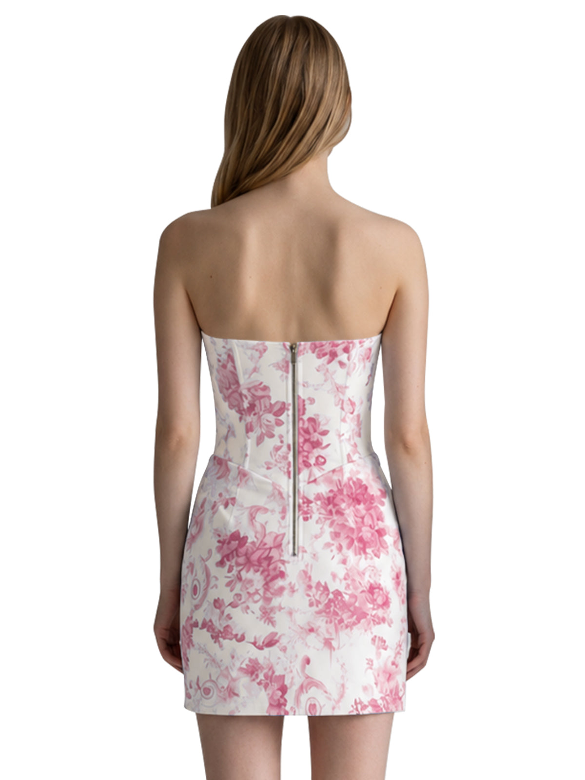 Sheath Floral Pattern Mini Dress 
