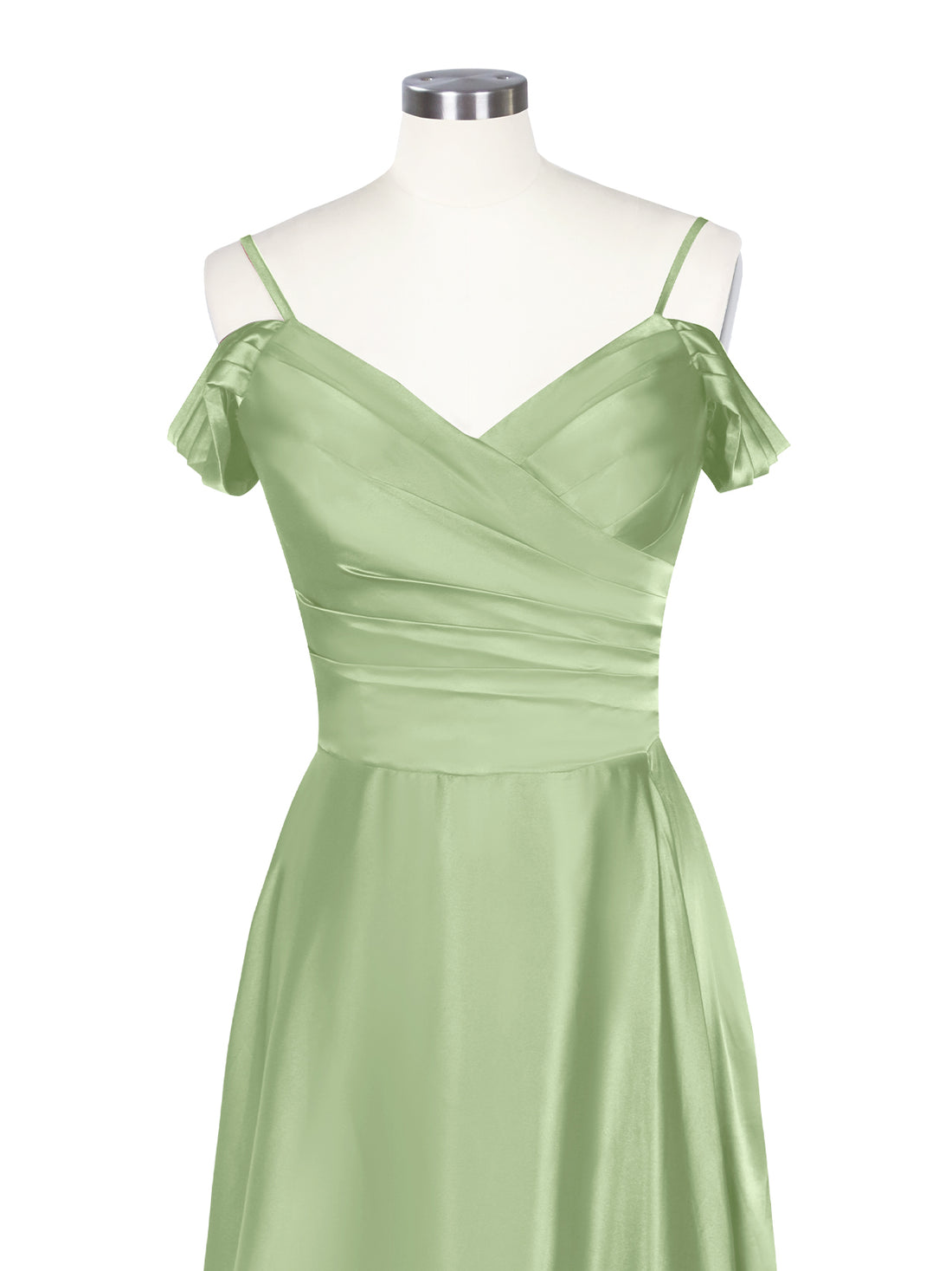 Silk-Like Pleated Prom Dress 