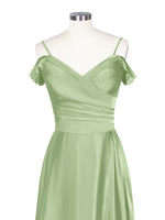 Silk-Like Pleated Prom Dress 