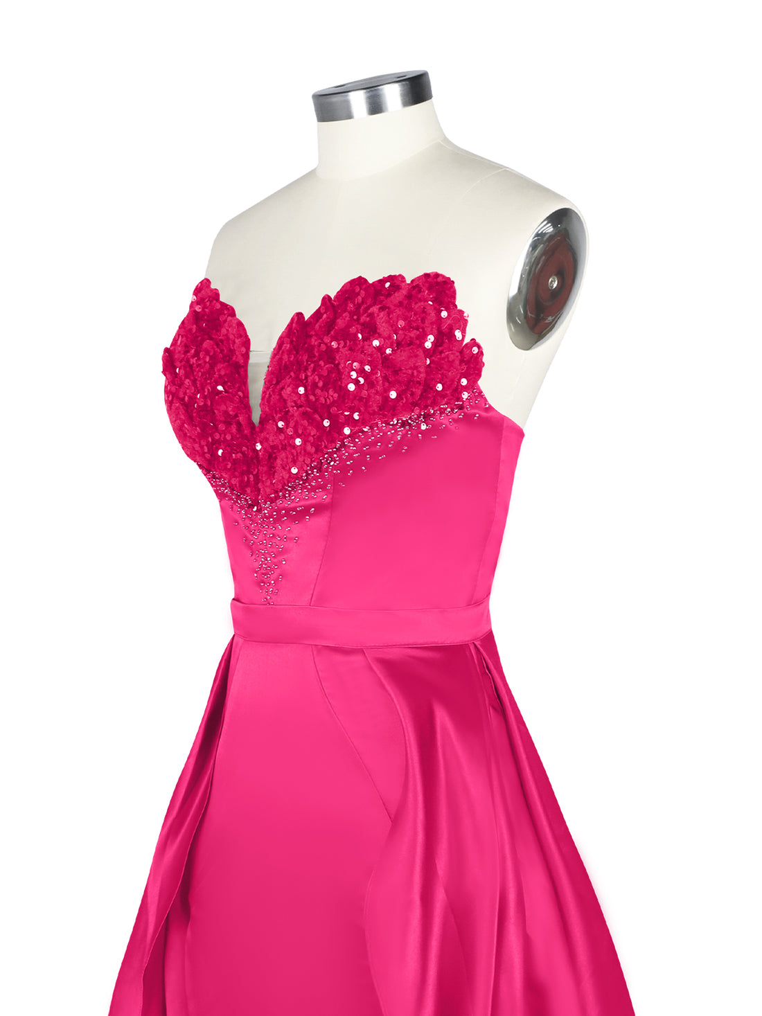 Strapless Sequin Prom Dress 
