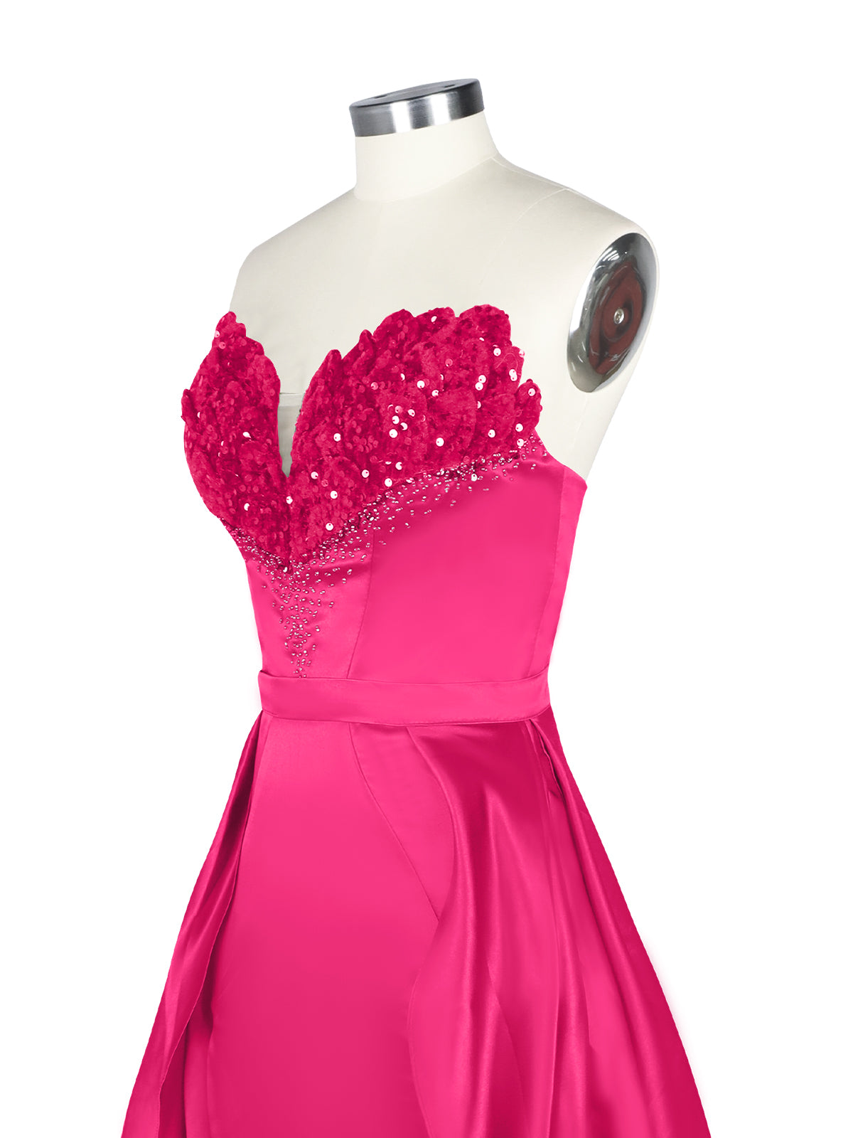 Strapless Sequin Prom Dress 