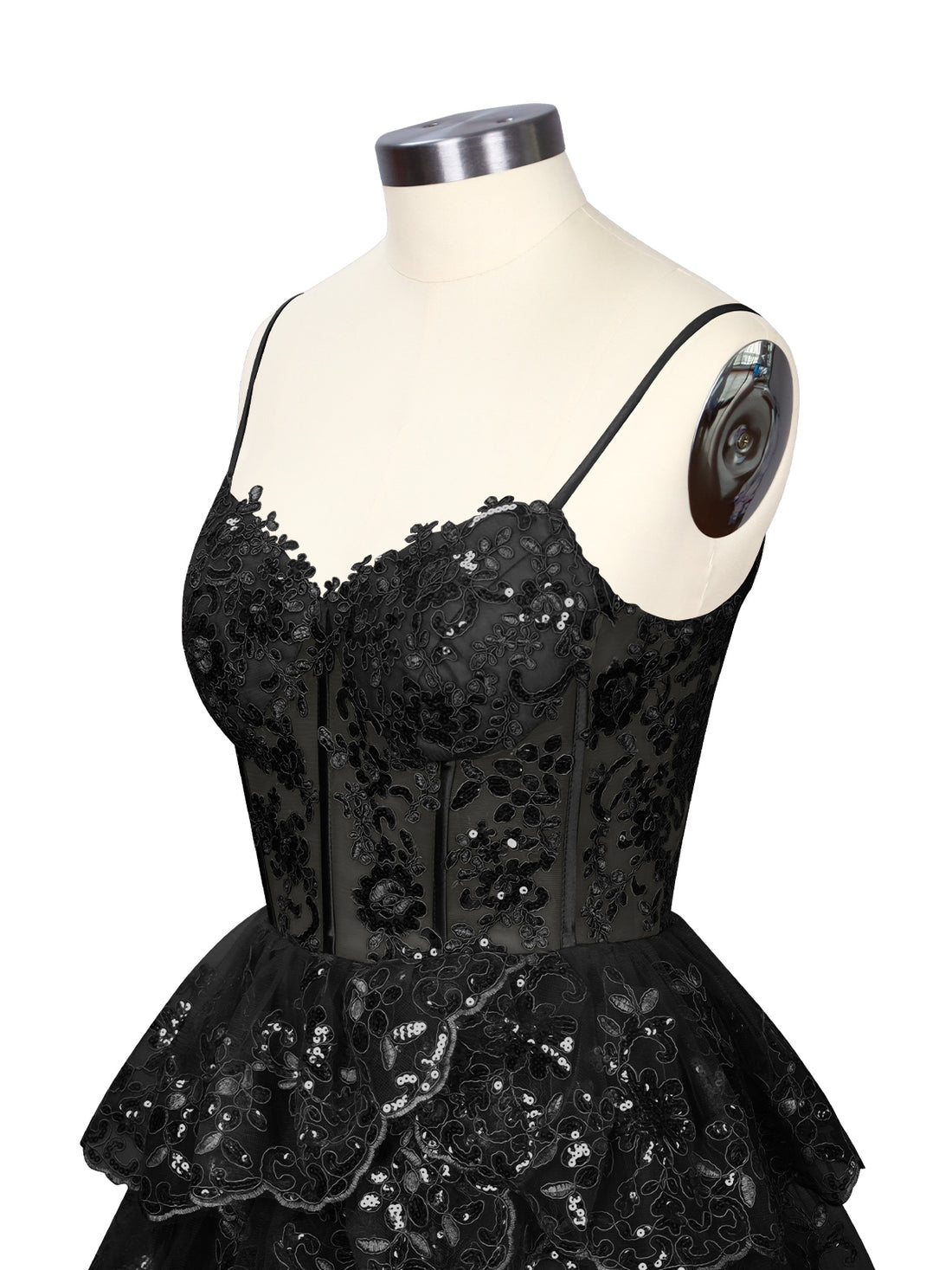 Sequin Appliques Mini Dress 