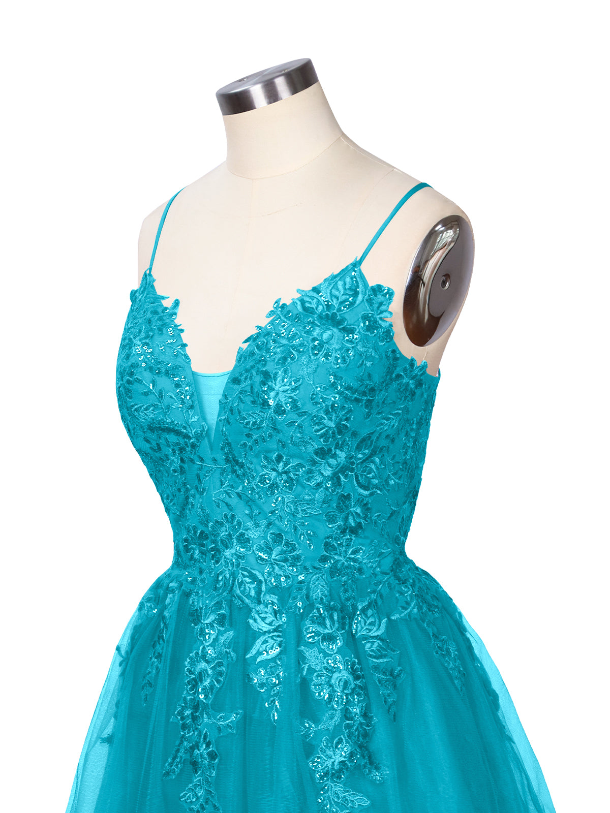 Applique Soft Tulle Mini Dress 