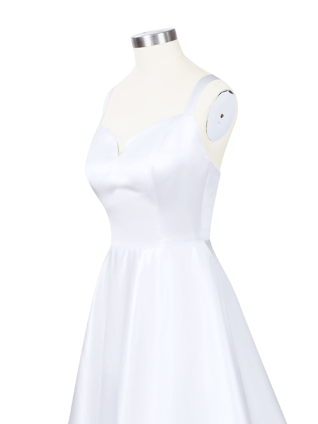 Sweetheart Satin Chapel Train Wedding Dress 