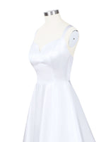 Sweetheart Satin Chapel Train Wedding Dress 