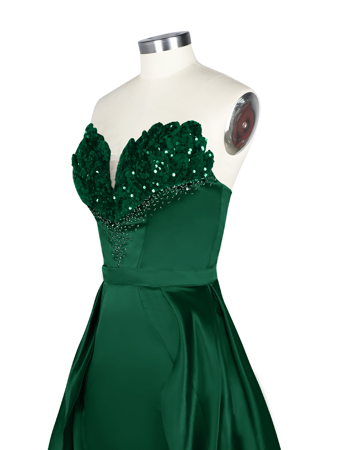 Strapless Sequin Prom Dress 
