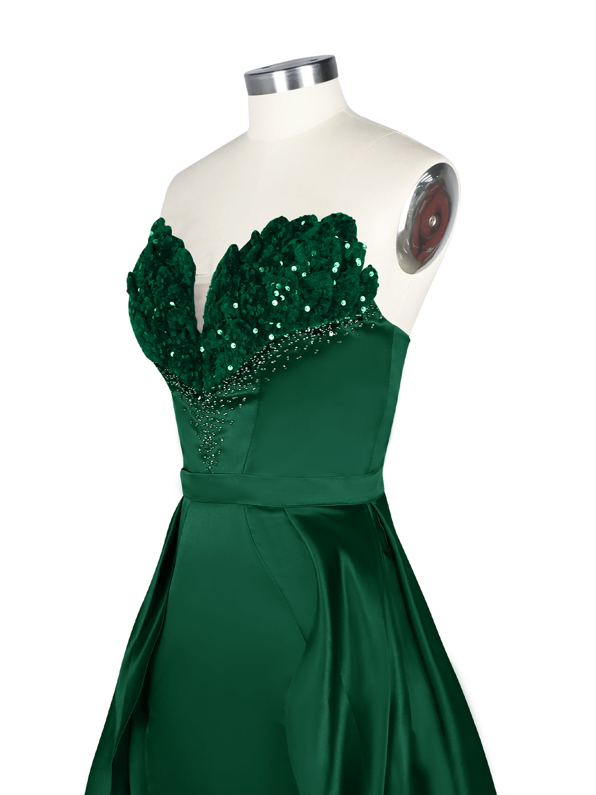 Strapless Sequin Prom Dress 