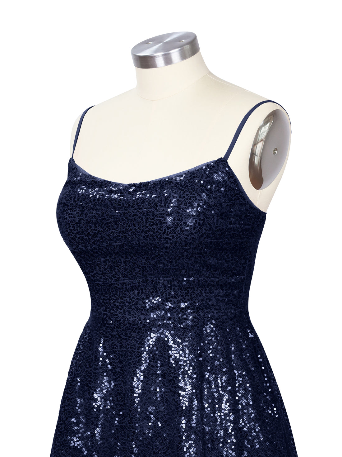 Sequin Scoop Neckline Mini Dress 