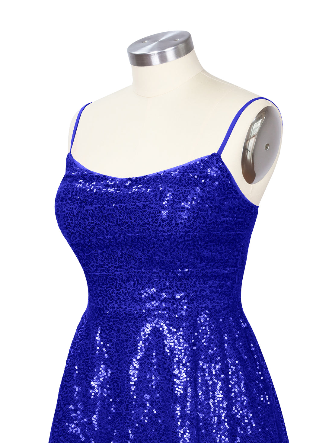 Sequin Scoop Neckline Mini Dress 
