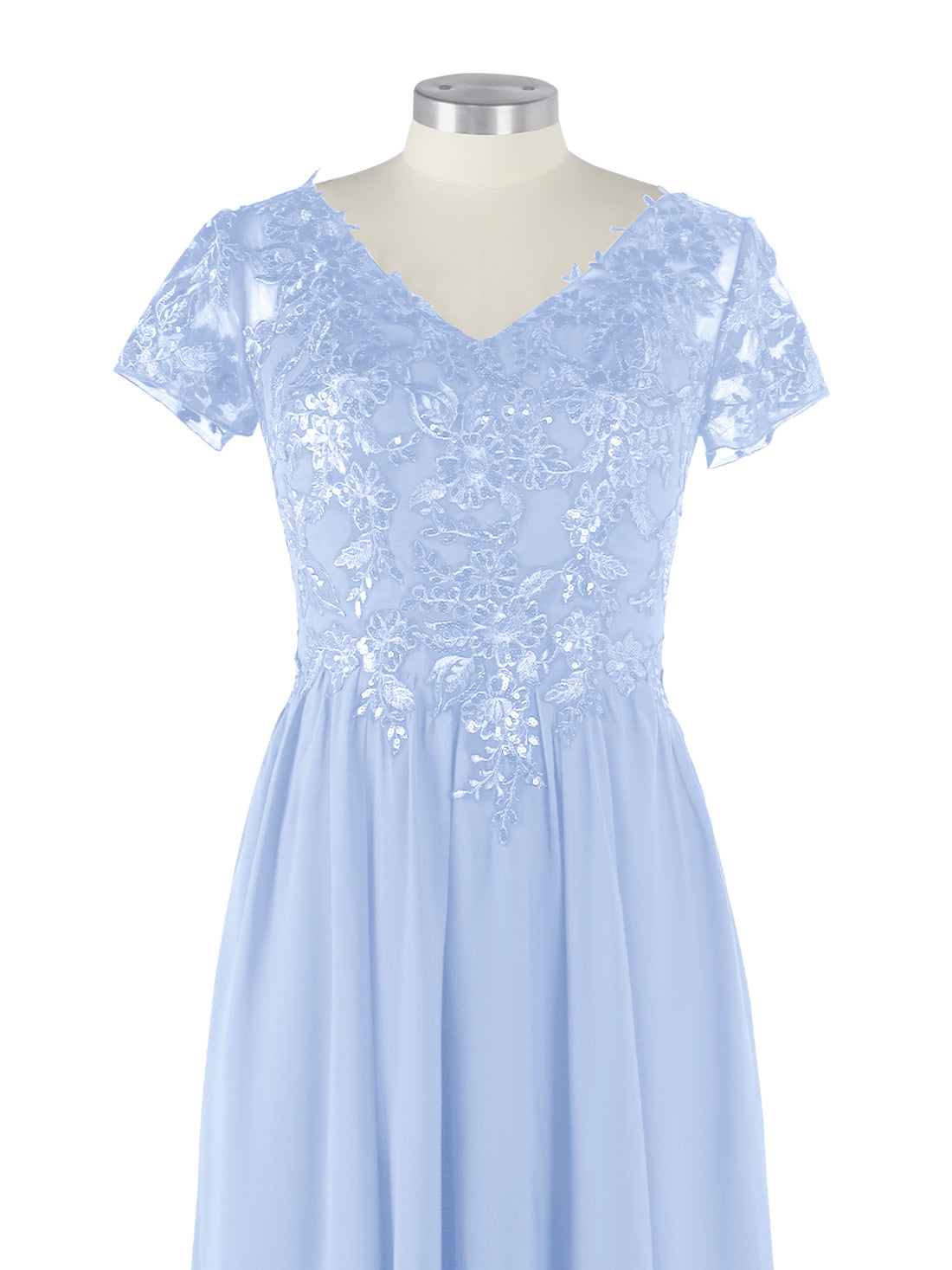 Short Sleeves Chiffon Dress 