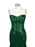 Spaghetti Sheath Prom Dress 