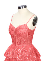 Sequin Appliques Mini Dress 
