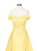 Applique Bodice Prom Dress 