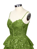 Sequin Appliques Mini Dress 