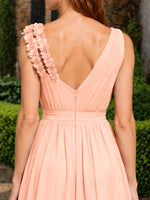 Chiffon Prom Dress with Appliques