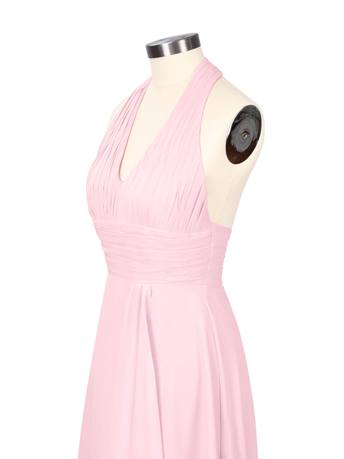 Ruched Halter Bridesmaid Dress 