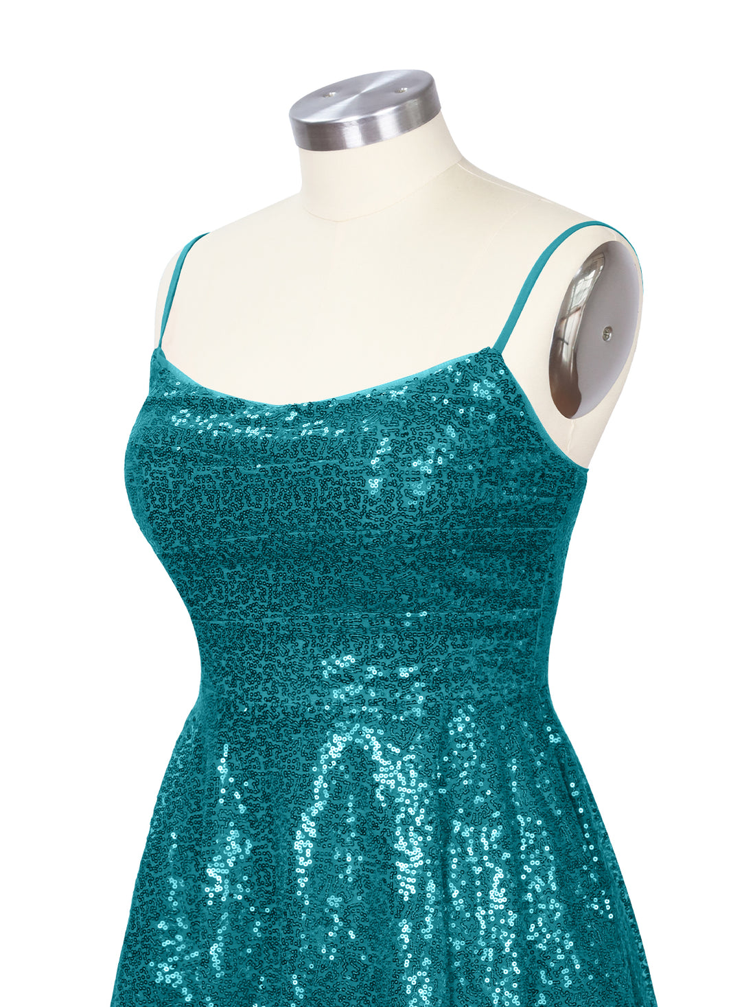Sequin Scoop Neckline Mini Dress 