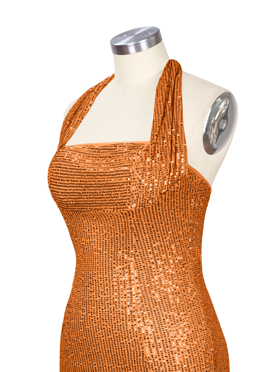 Halter Sequin Sheath Mini Dress 