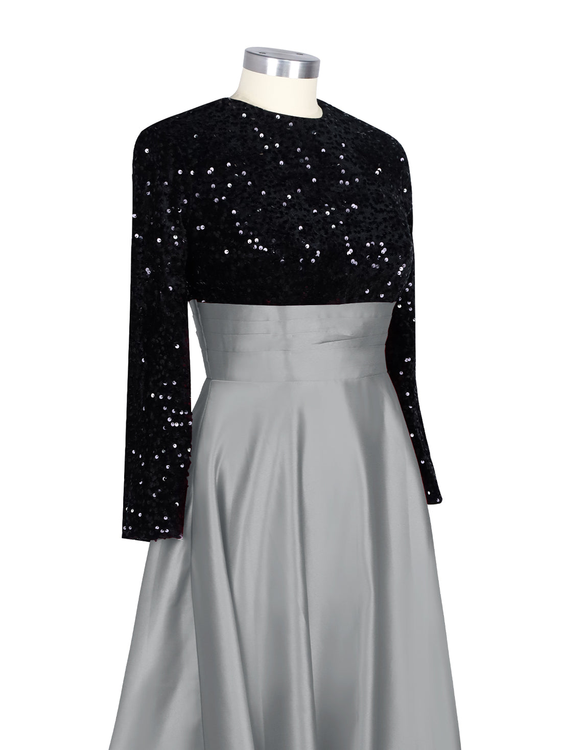 Sequin Jewel Neckline Prom Dress 