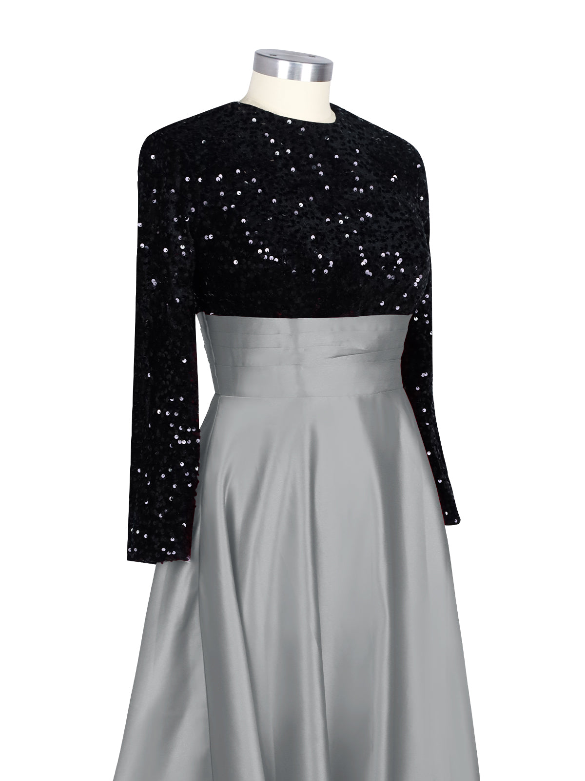 Sequin Jewel Neckline Prom Dress 
