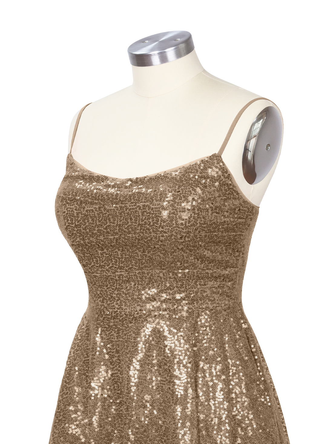 Sequin Scoop Neckline Mini Dress 