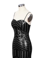 Geometric Sequin Prom Dress 