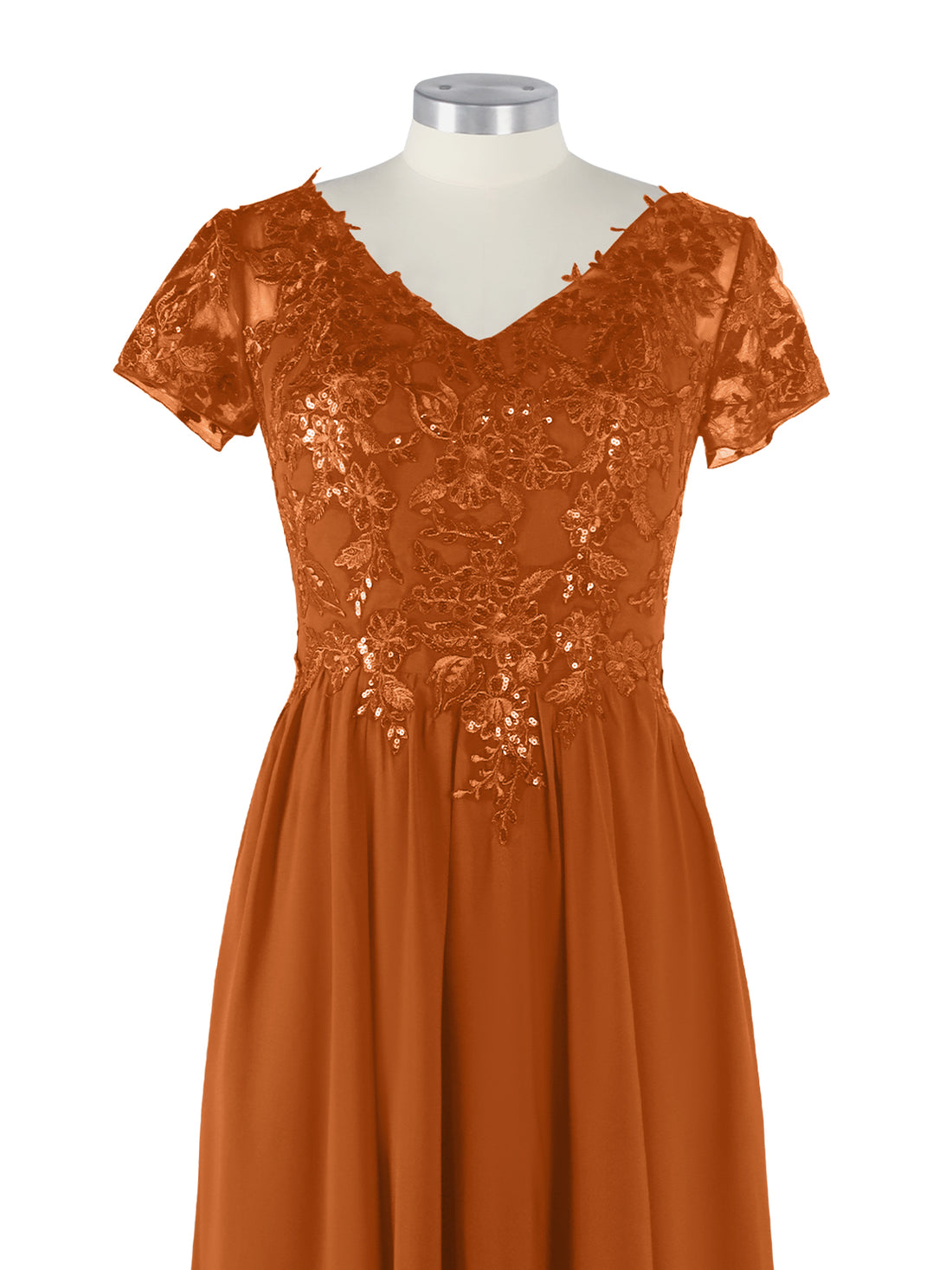 Short Sleeves Chiffon Dress 