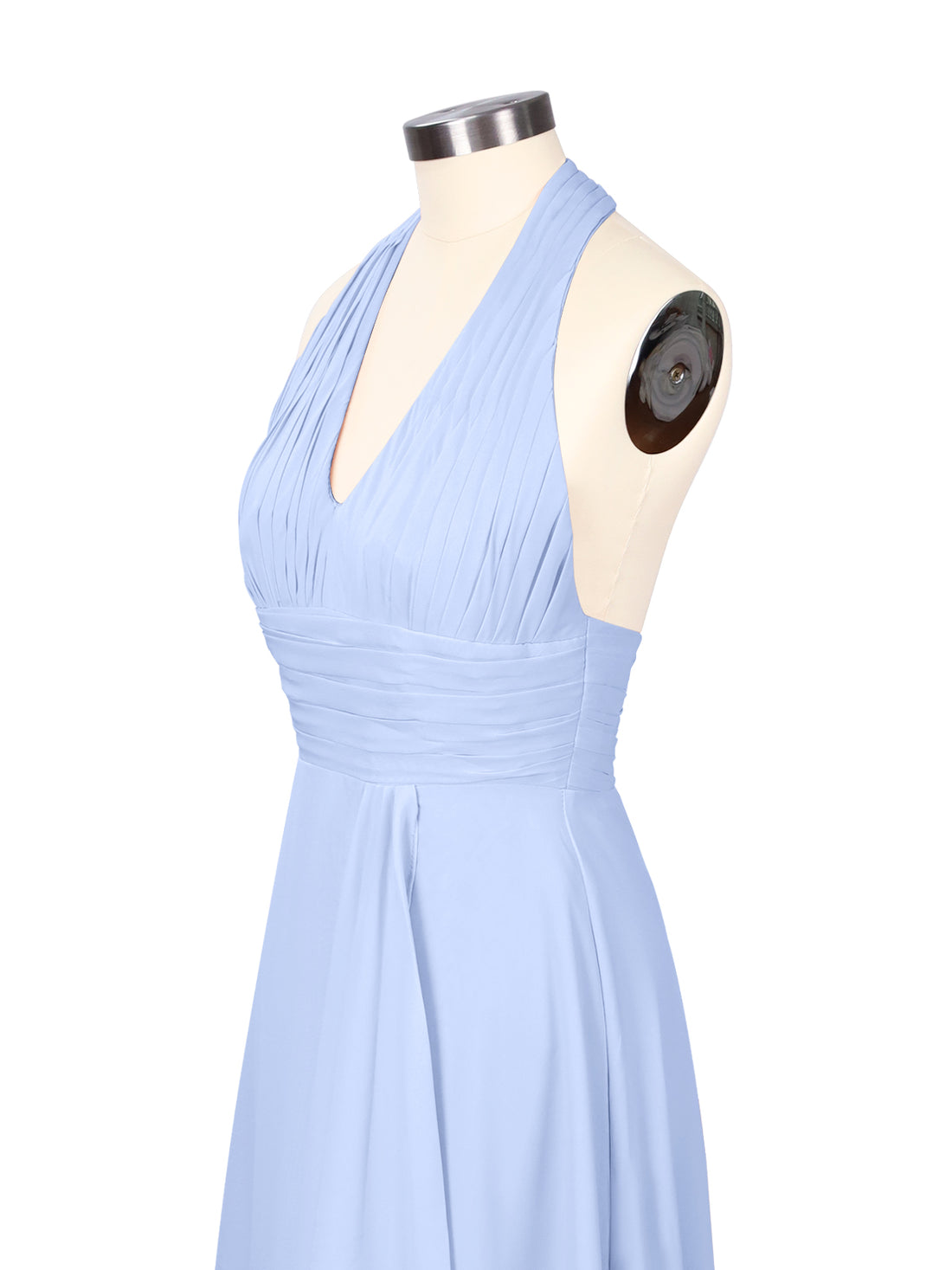 Ruched Halter Bridesmaid Dress 