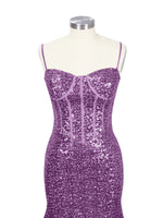 Spaghetti Sheath Prom Dress 