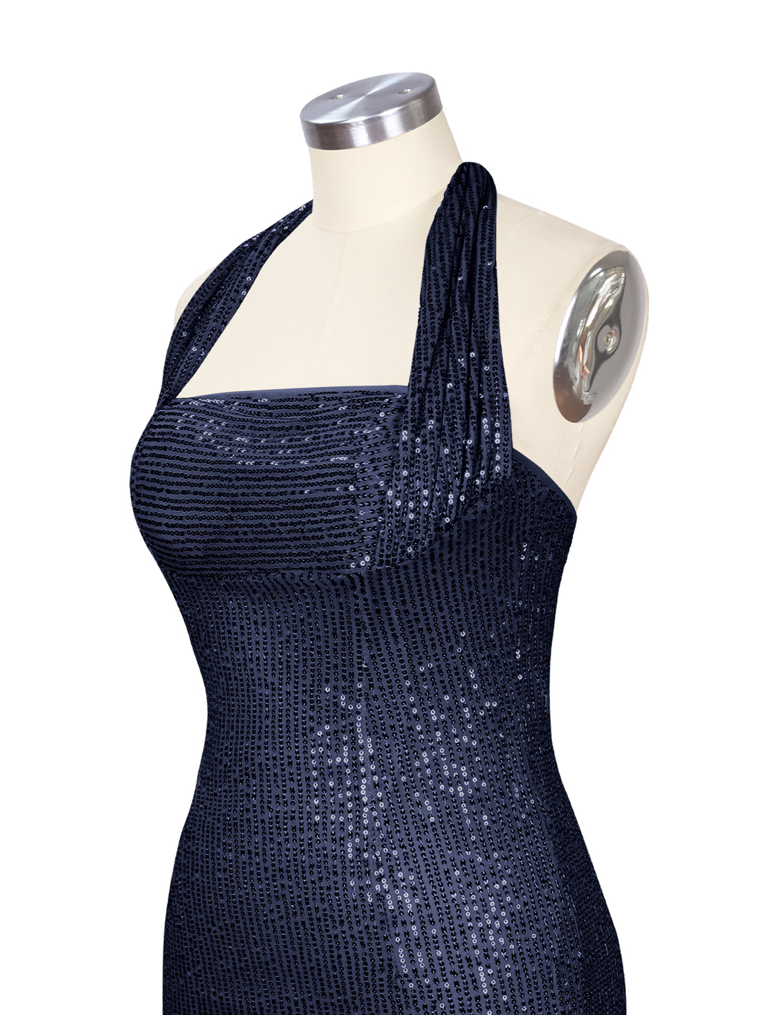 Halter Sequin Sheath Mini Dress 