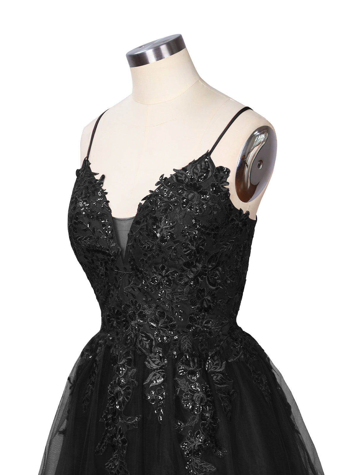 Applique Soft Tulle Mini Dress 