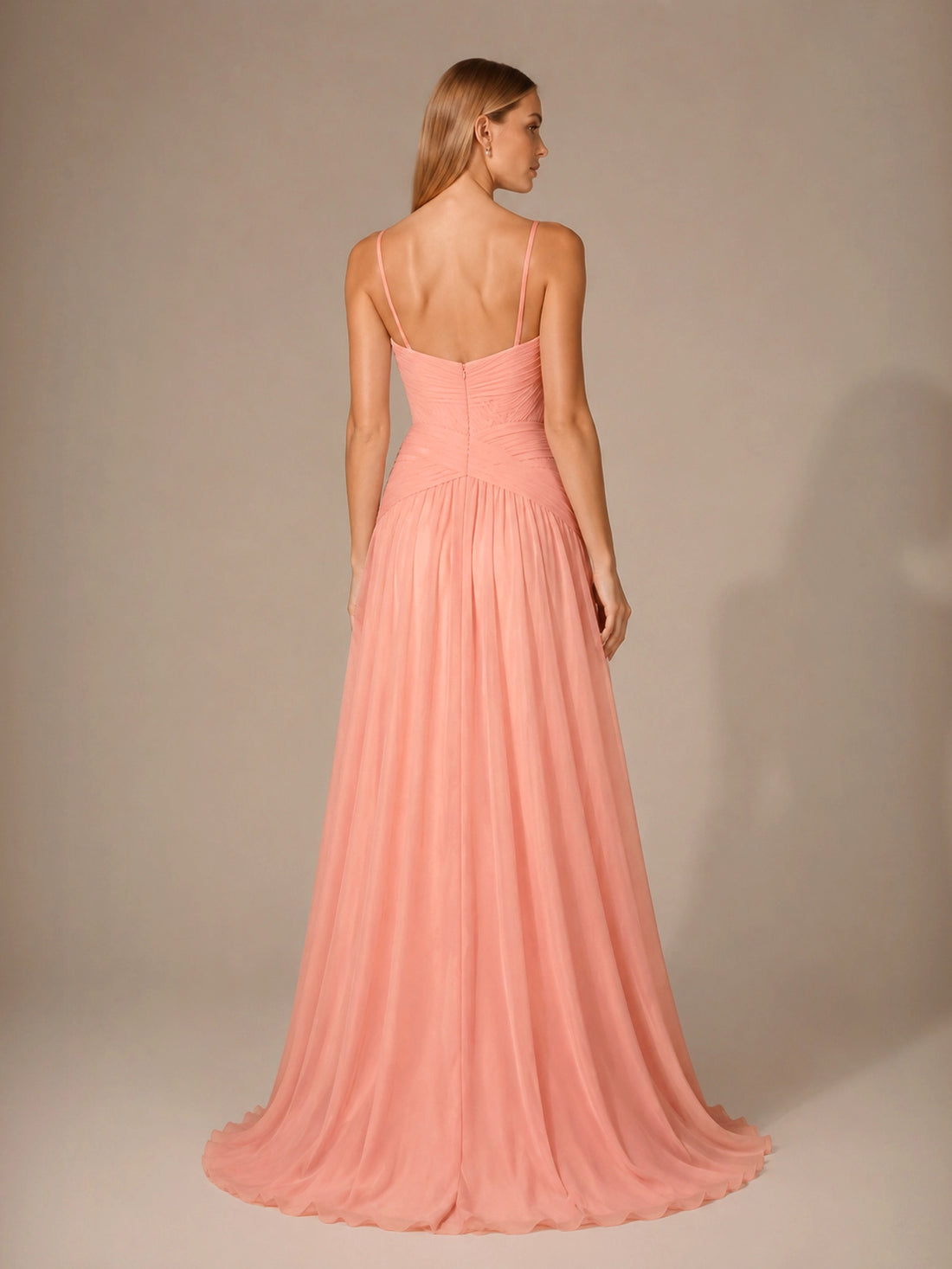 Chiffon Bridesmaid Dress with Ruched Design