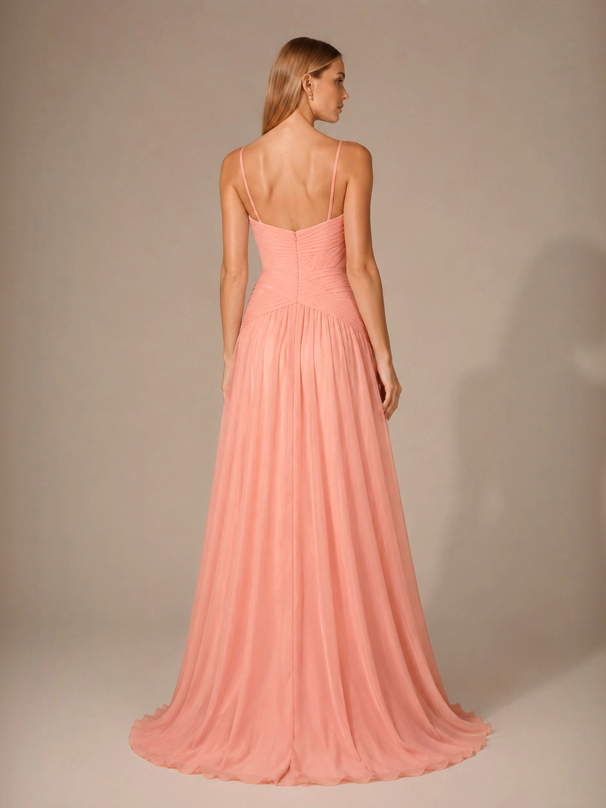 Chiffon Bridesmaid Dress with Ruched Design