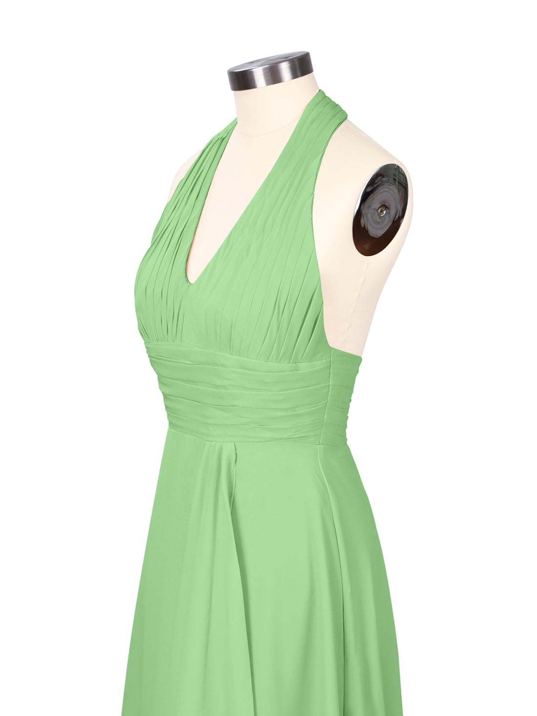 Ruched Halter Bridesmaid Dress 