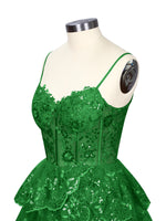 Sequin Appliques Mini Dress 