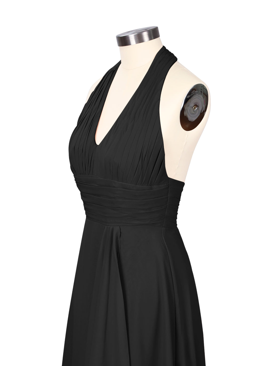 Ruched Halter Bridesmaid Dress 