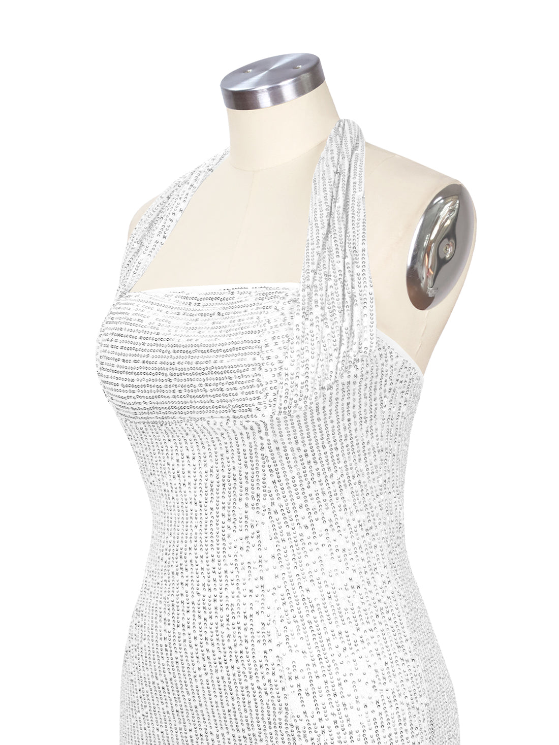 Halter Sequin Sheath Mini Dress 