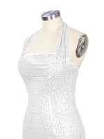 Halter Sequin Sheath Mini Dress 