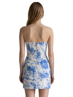 Sheath Floral Pattern Mini Dress 
